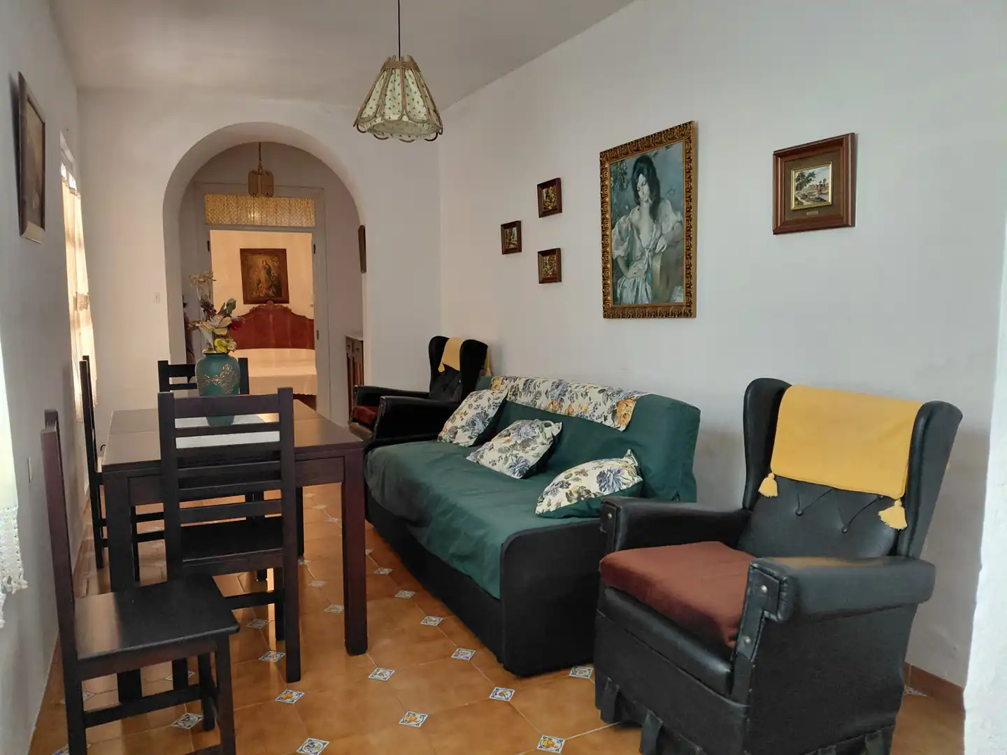 Sala d'estar de Casa o xalet en venda en Fuente de Cantos amb Moblat i Rentadora