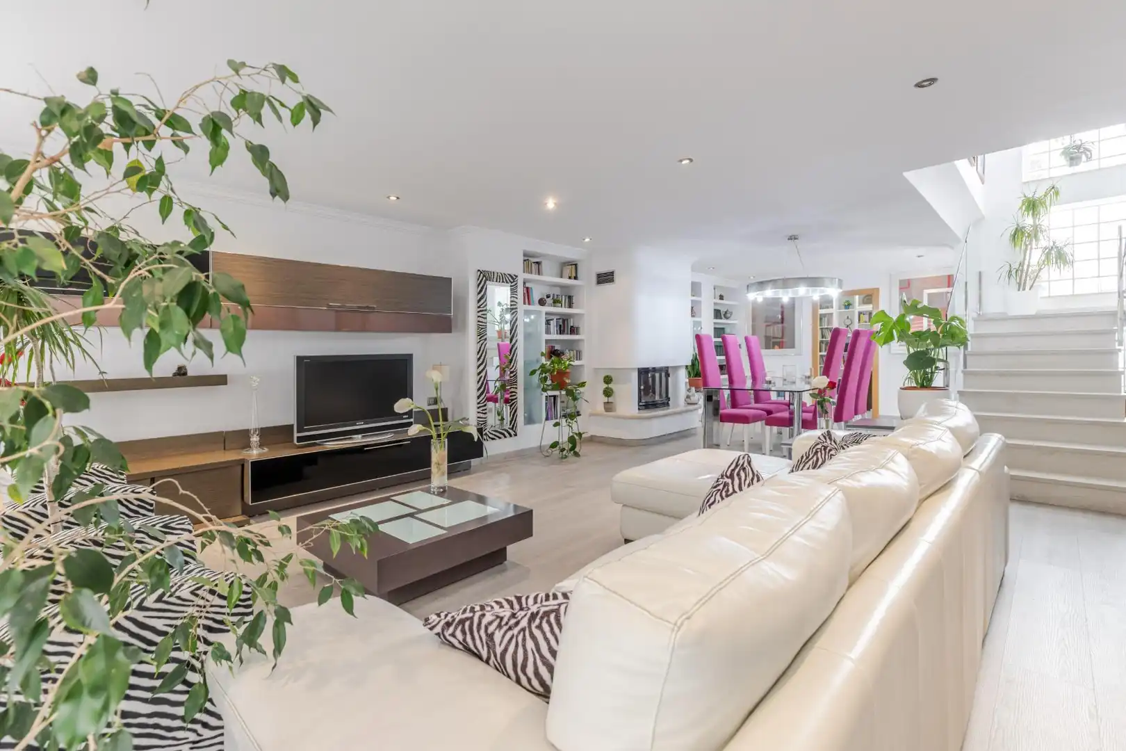 Sala de estar de Casa adosada en venta en Sagunto / Sagunt con Aire acondicionado, Calefacción y Terraza