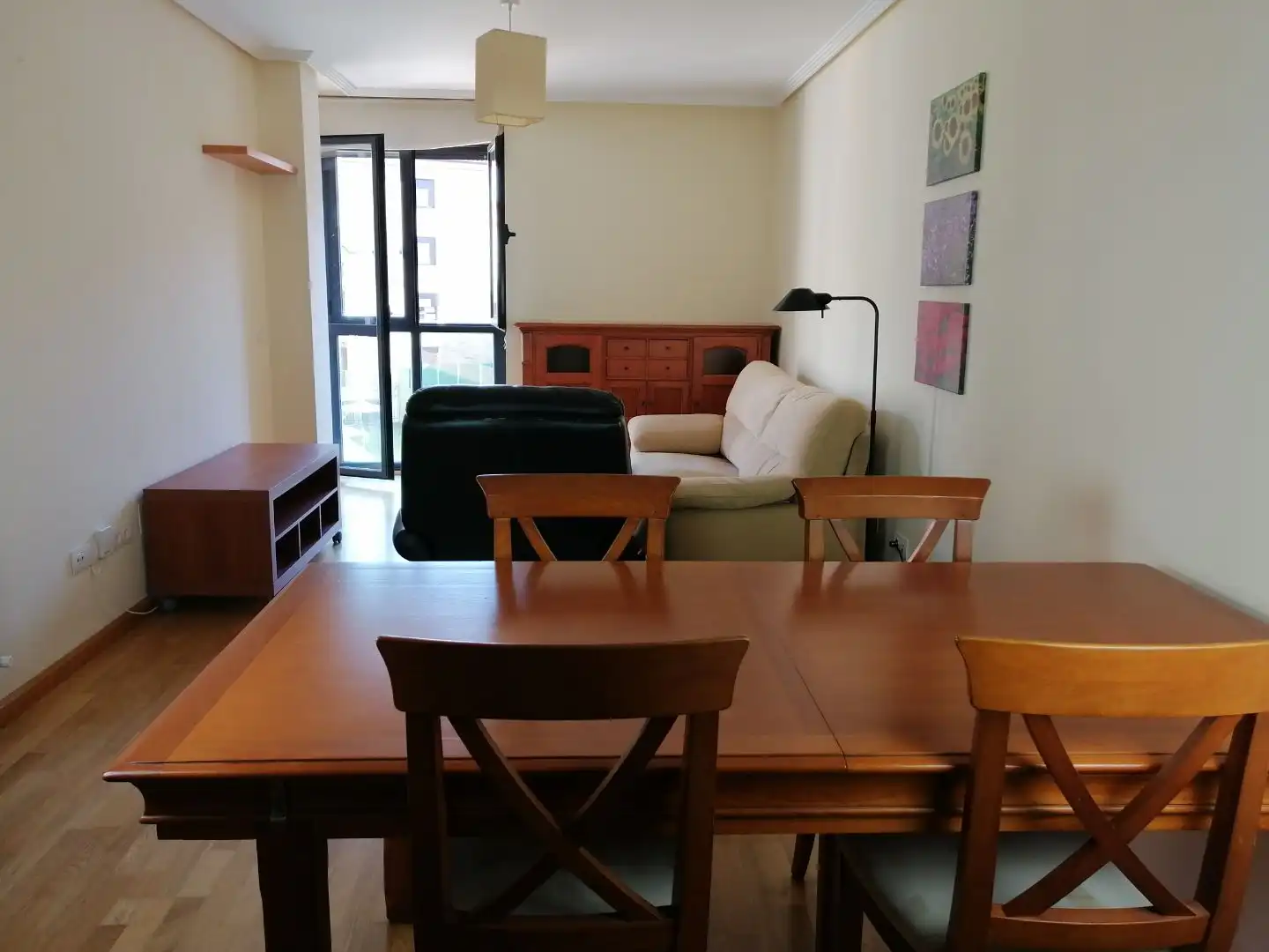 Esszimmer von Wohnung zur Miete in Zamora Capital  mit Privatgarten, Parkett und Terrasse