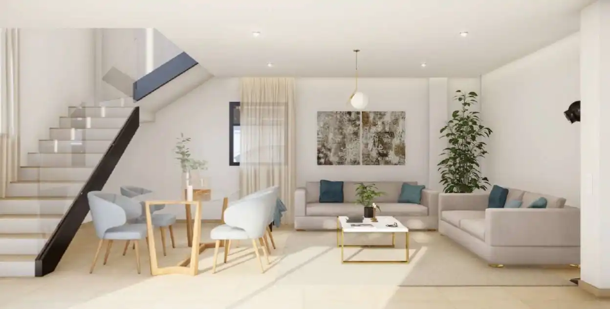 Sala d'estar de Casa o xalet en venda en Alicante / Alacant amb Aire condicionat, Jardí privat i Piscina