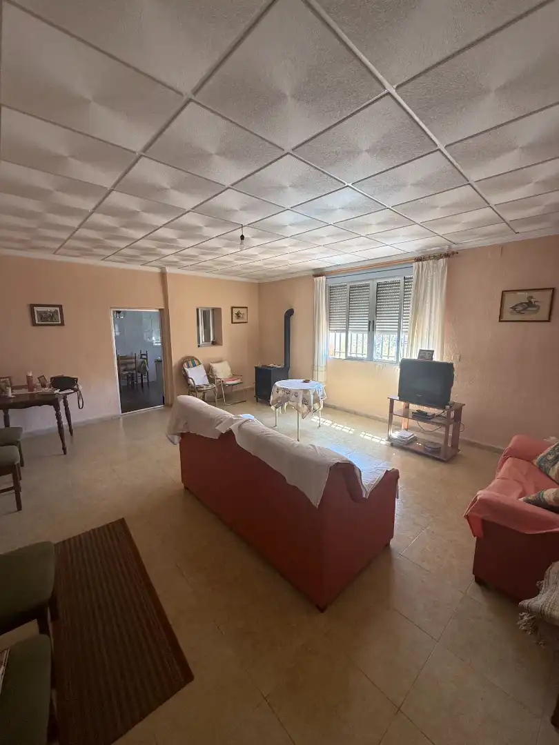 Sala d'estar de Casa o xalet en venda en El Bonillo amb Calefacció, Jardí privat i Moblat