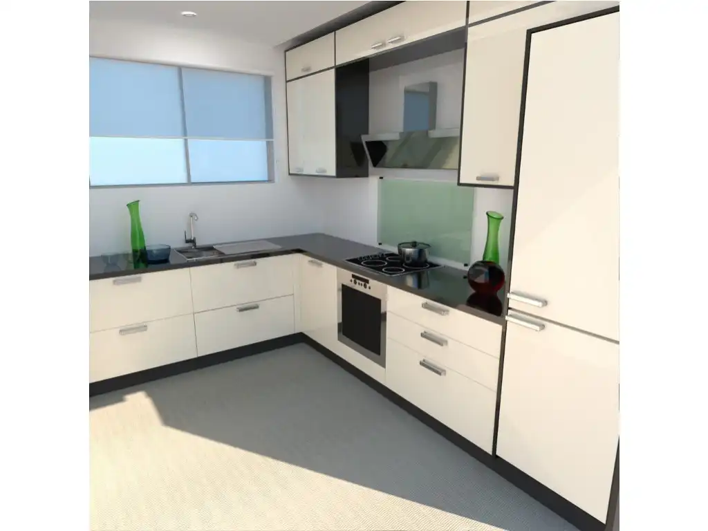 Cocina de Apartamento en venta en Finestrat con Jardín privado y Piscina