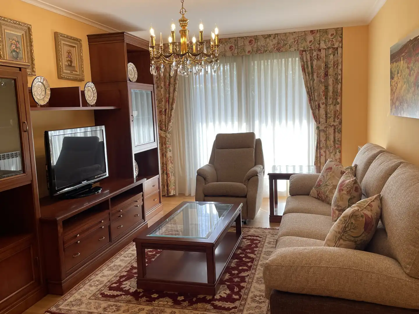 Sala de estar de Piso en venta en Cirueña con Calefacción, Jardín privado y Amueblado