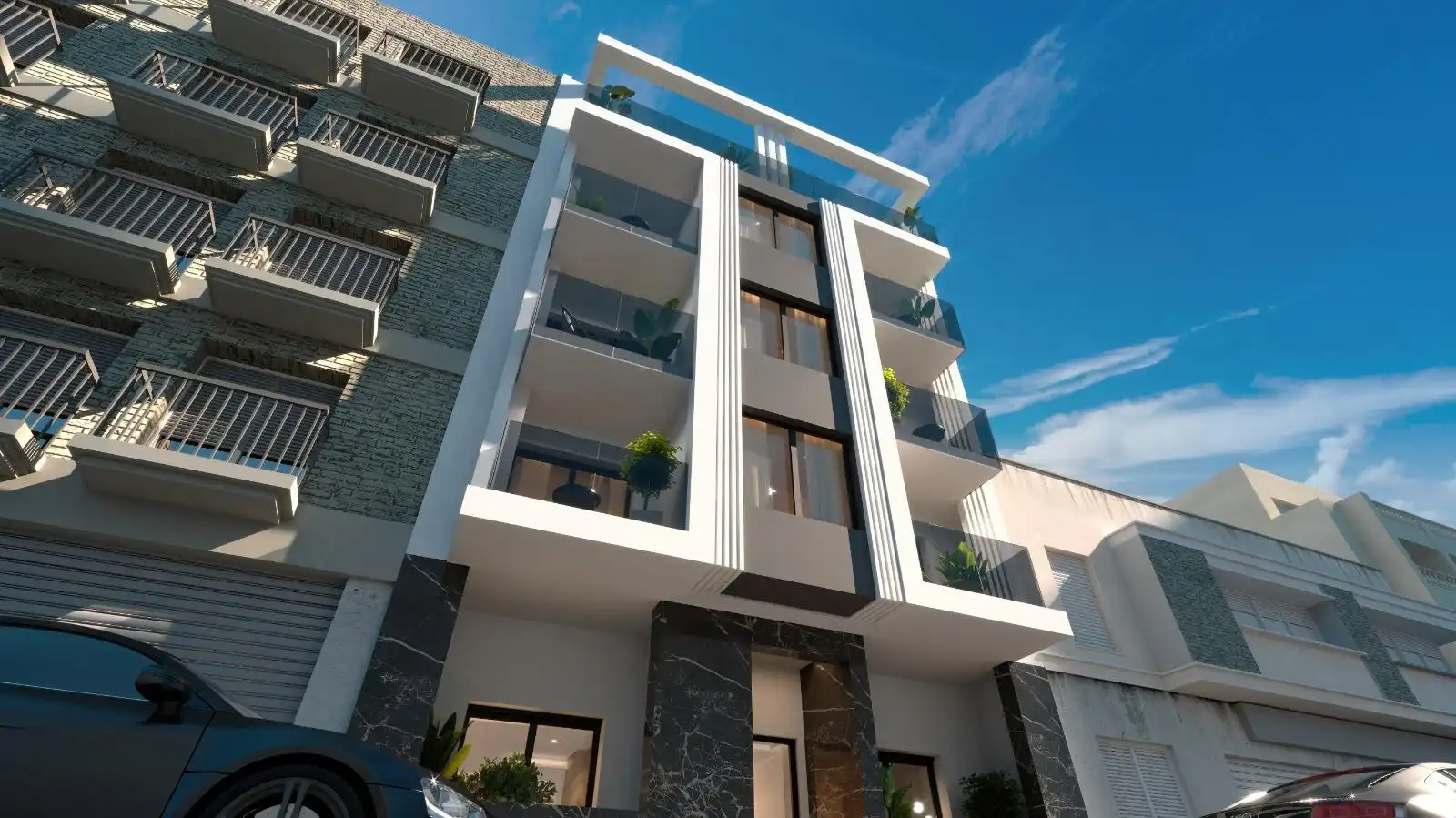 Vista exterior de Planta baja en venta en Torrevieja con Terraza y Piscina comunitaria