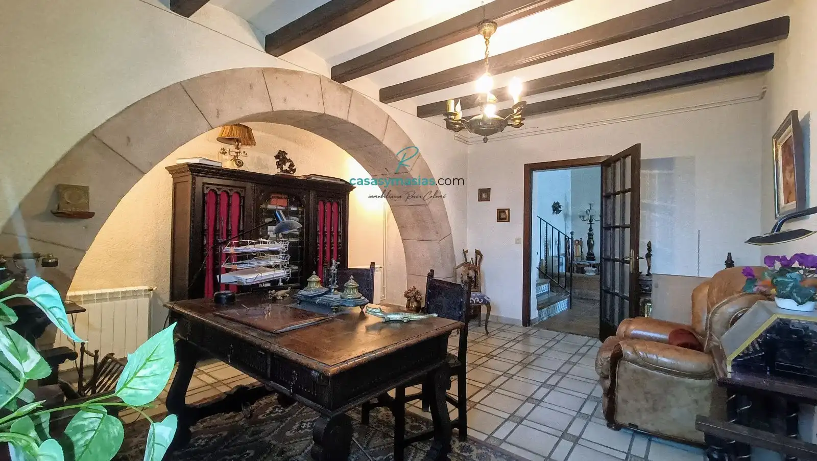 Comedor de Finca rústica de alquiler en Font-rubí con Aire acondicionado, Calefacción y Jardín privado