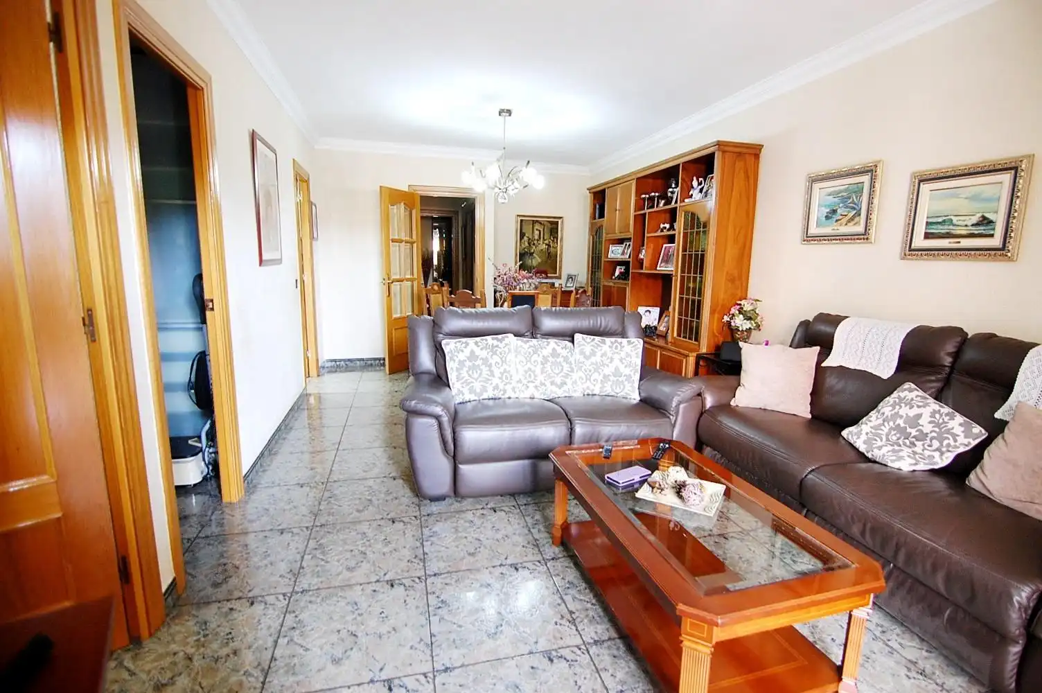 Sala d'estar de Pis en venda en Badalona amb Aire condicionat i Balcó