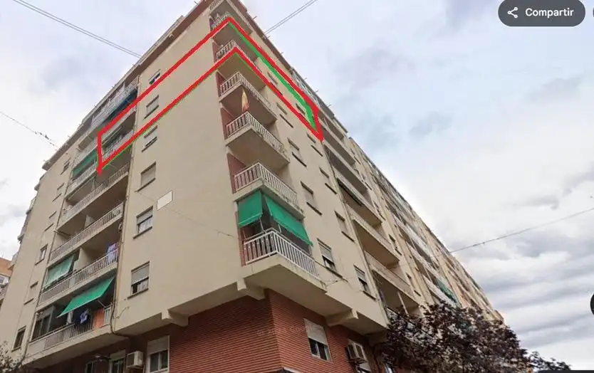 Exterior view of Flat for sale in Valencia  with Air Conditioner, Terrace and Storage room
