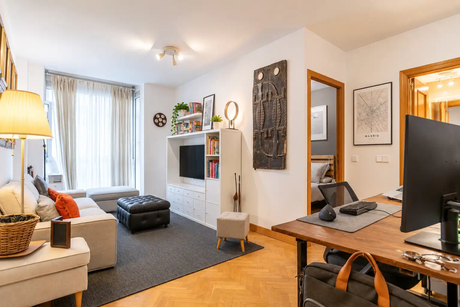 Sala d'estar de Apartament en venda en Barrio de Salamanca