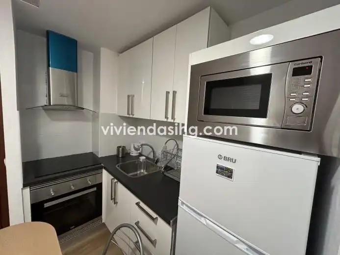 Cocina de Piso de alquiler en Puerto de la Cruz con Parquet, Terraza y Amueblado