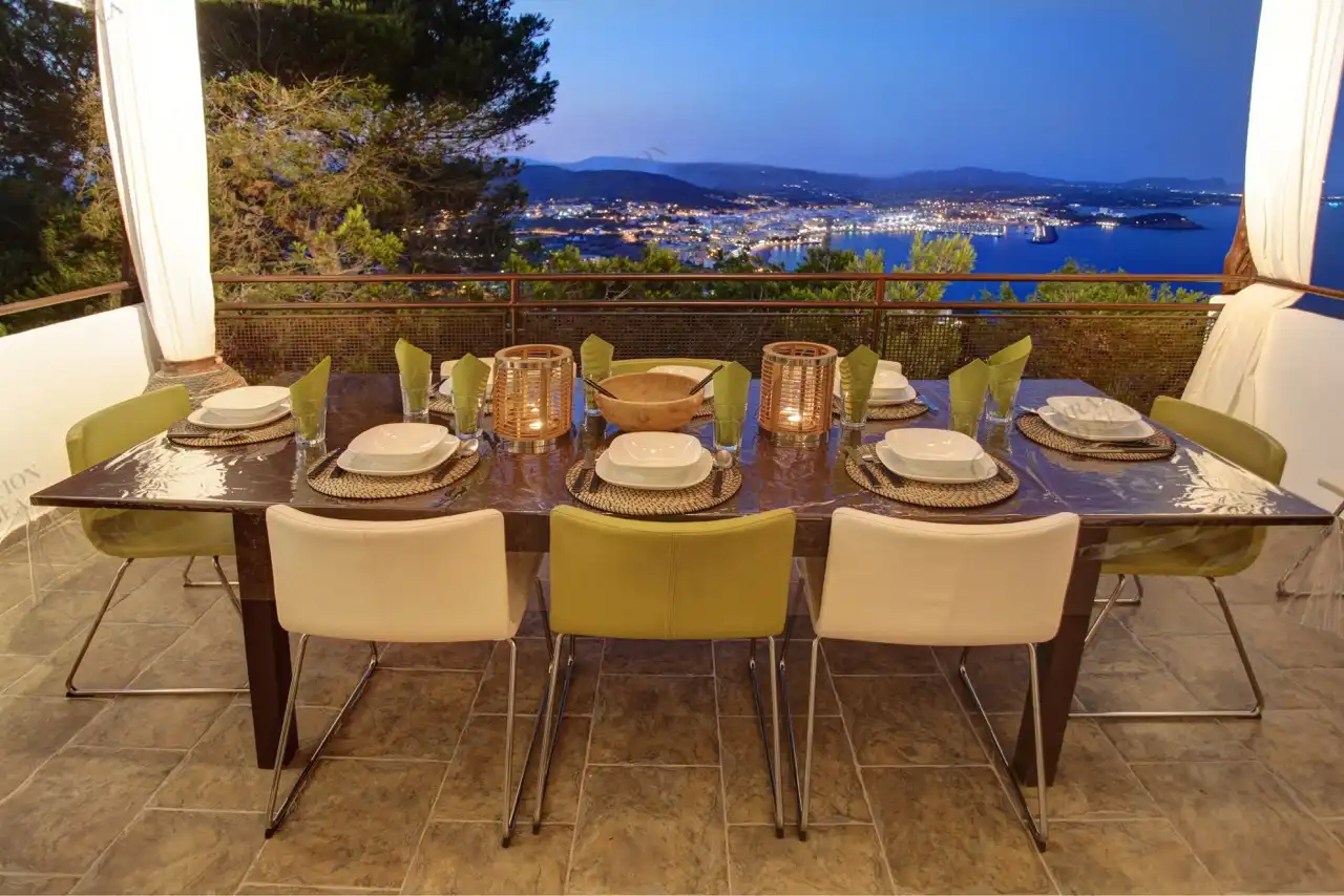 Terrassa de Casa o xalet de lloguer en Santa Eulària des Riu amb Aire condicionat, Jardí privat i Terrassa