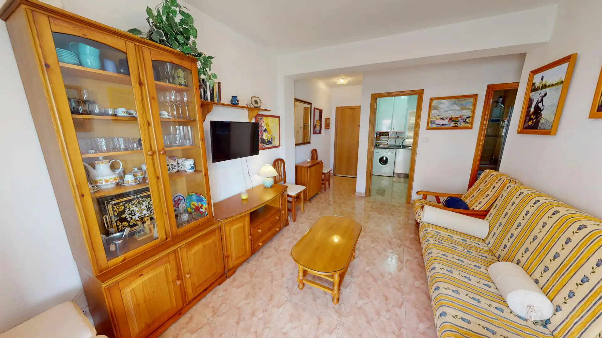 Living room of Flat for sale in Alicante / Alacant  with Air Conditioner, Furnished and Balcony