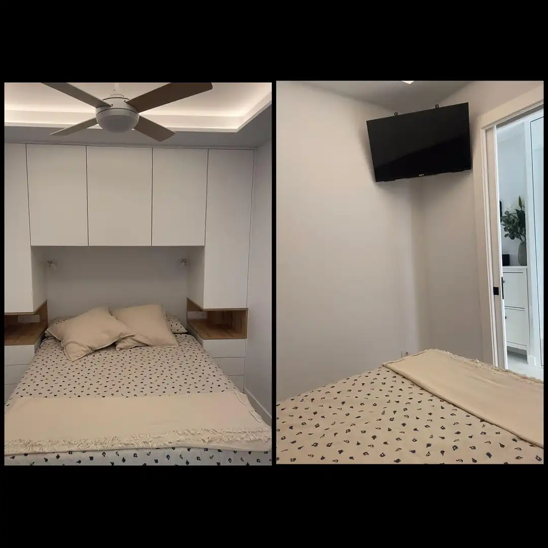 Dormitori de Apartament de lloguer en San Bartolomé de Tirajana amb Moblat, Balcó i Piscina comunitària