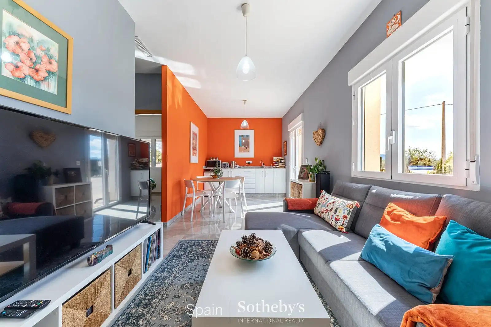 Sala de estar de Casa o chalet en venta en Sax con Aire acondicionado, Calefacción y Jardín privado