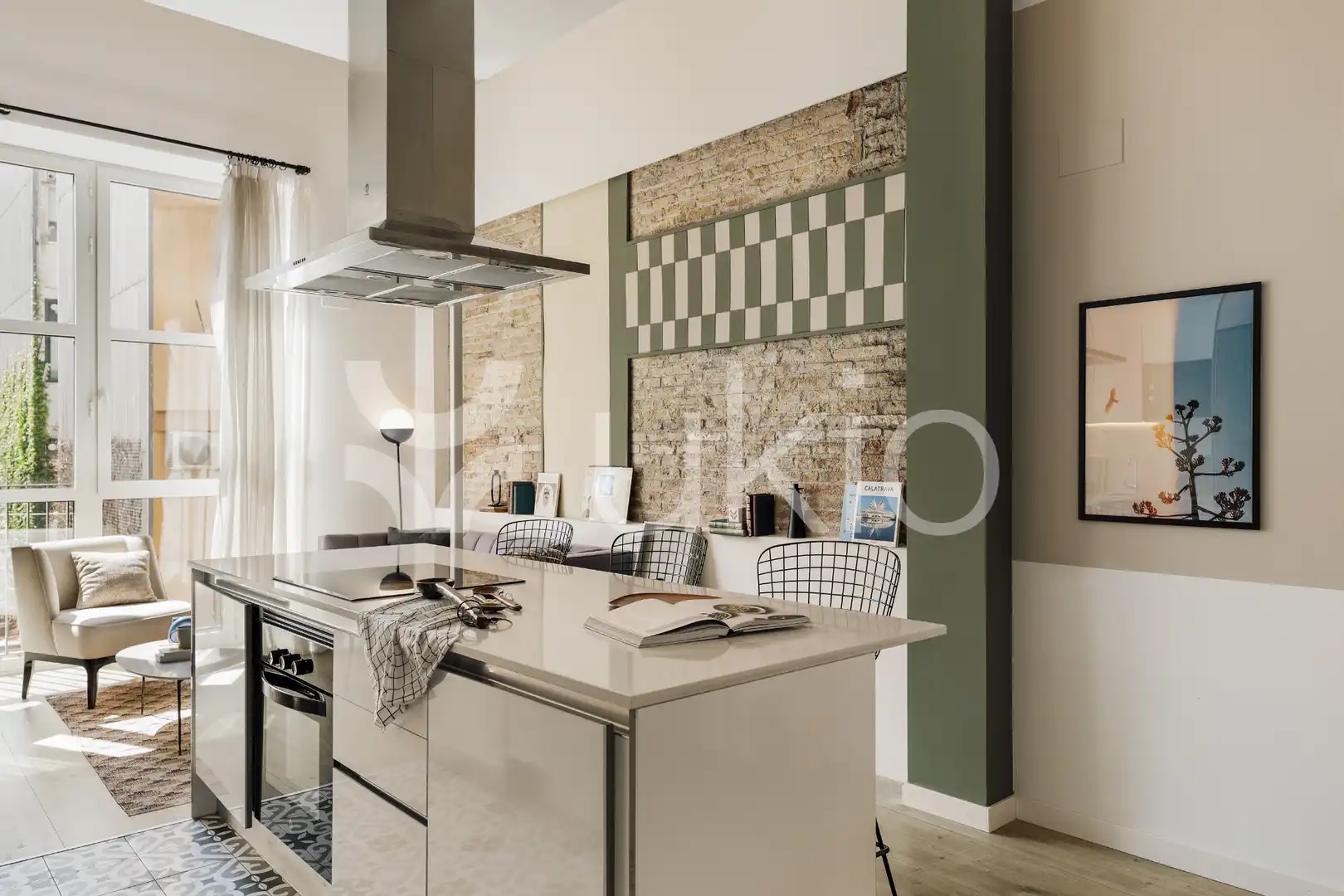 Kitchen of Apartments for rent in Barcelona  with Air Conditioner, Heating and Furnished