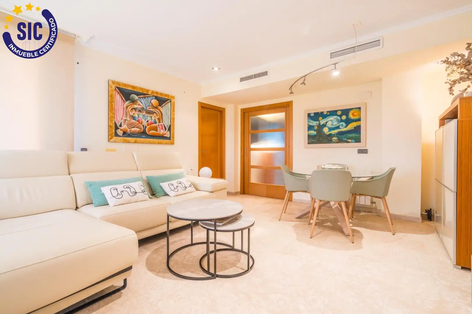 Sala de estar de Ático en venta en Tavernes de la Valldigna con Aire acondicionado, Calefacción y Terraza