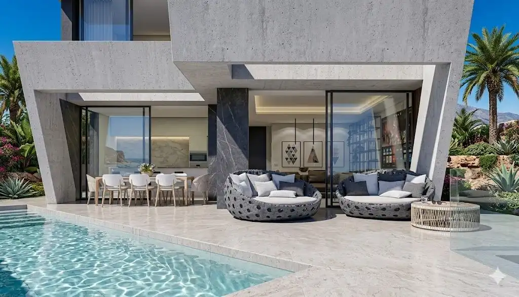 Terraza de Casa o chalet en venta en Nerja con Aire acondicionado, Calefacción y Jardín privado