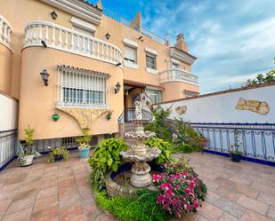 Exterior view of Single-family semi-detached for sale in Málaga Capital  with Air Conditioner, Private garden and Terrace