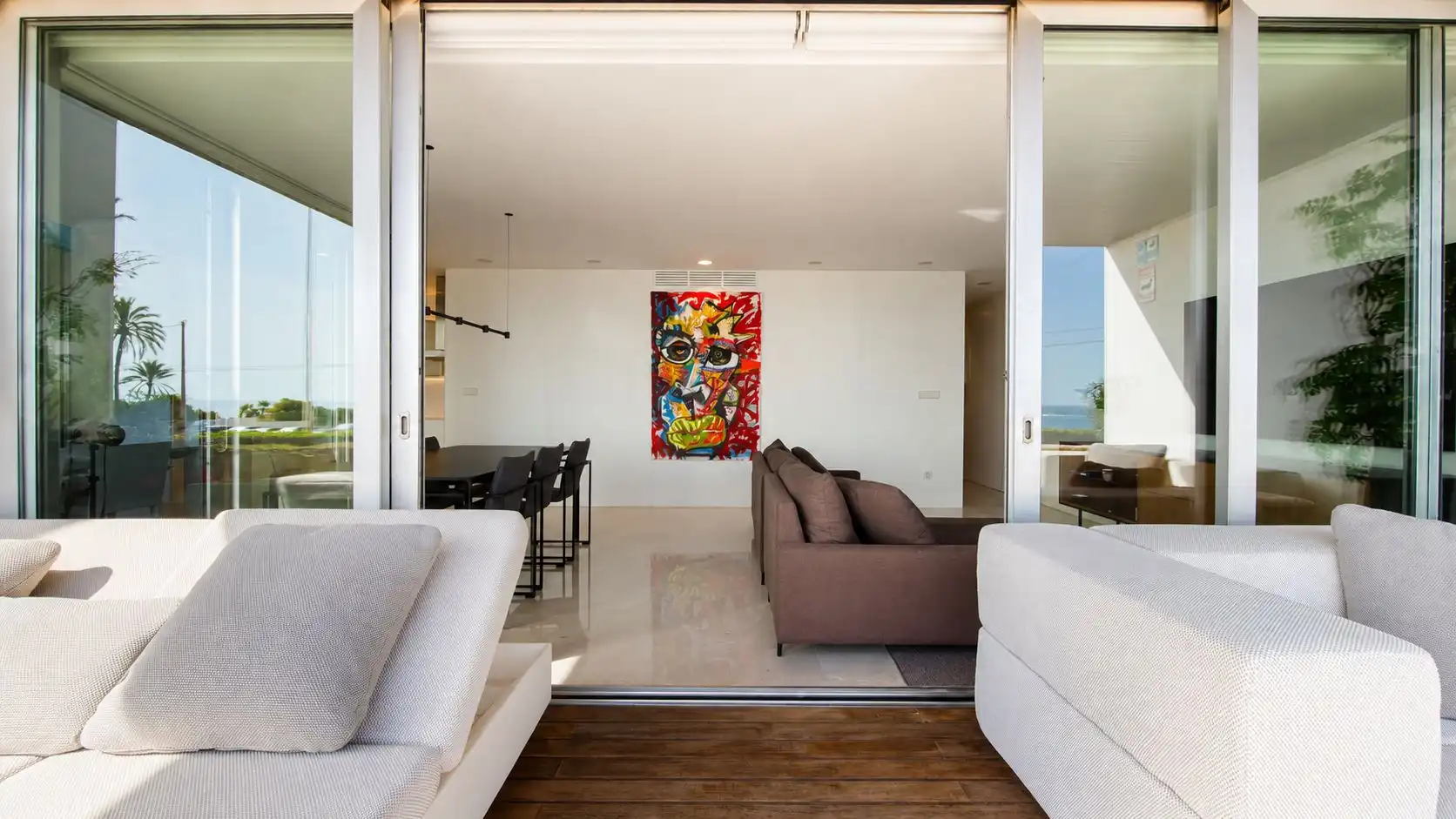 Sala de estar de Apartamento de alquiler en Jávea / Xàbia con Aire acondicionado, Calefacción y Terraza