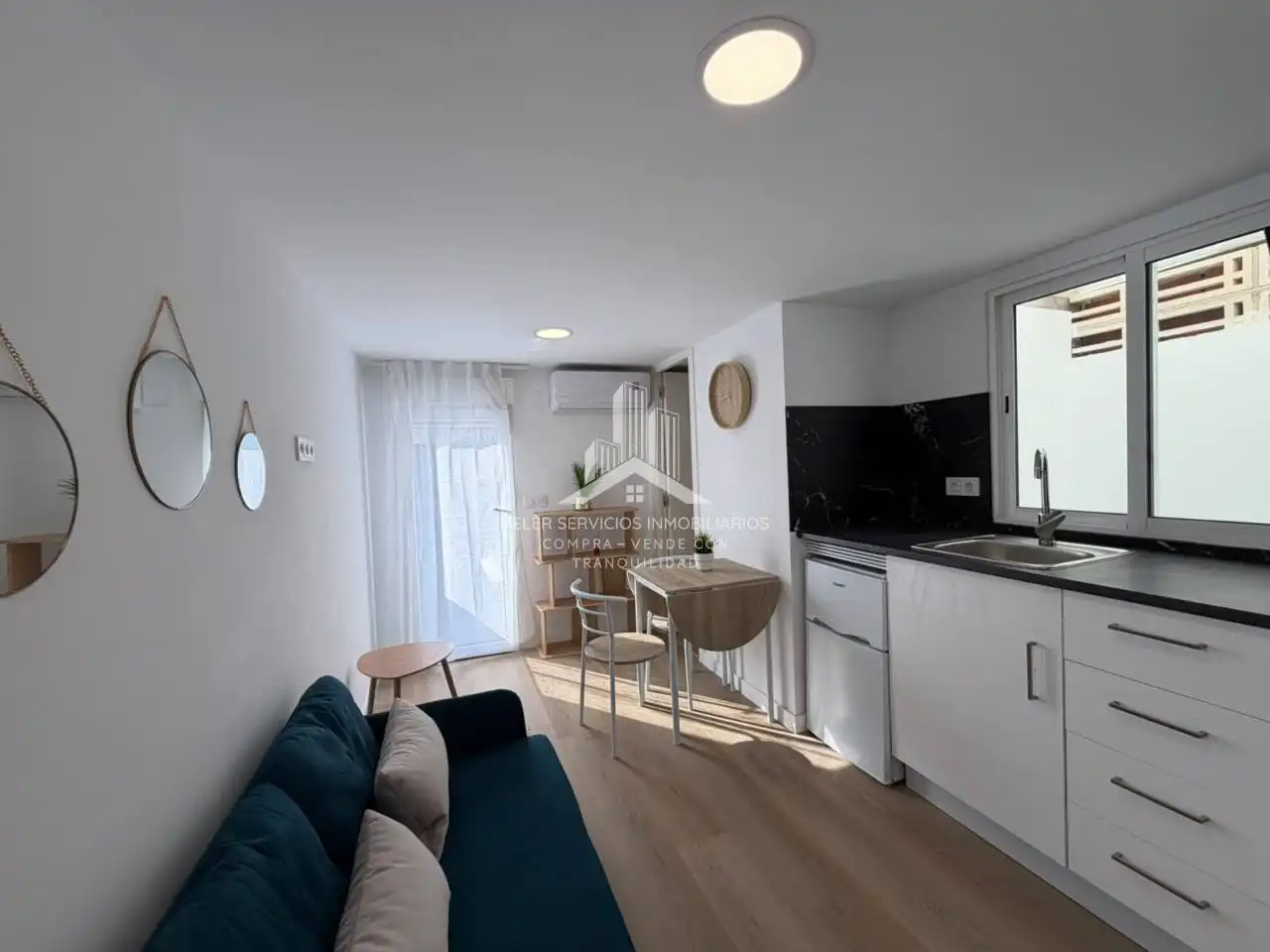 Living room of Flat for rent in Vila-real  with Air Conditioner, Parquet flooring and Terrace