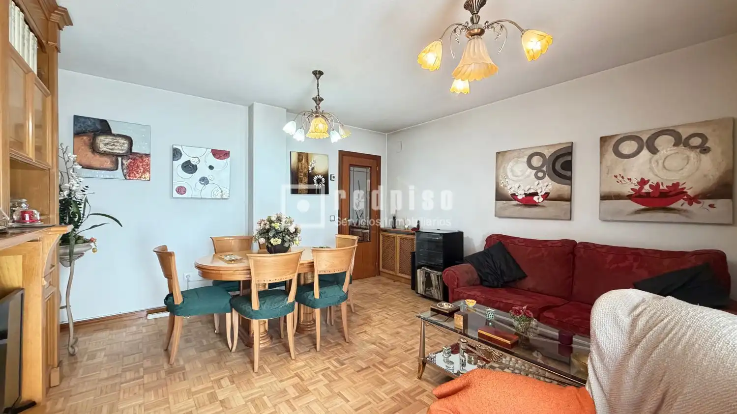 Living room of Flat for sale in Leganés  with Heating, Parquet flooring and Terrace