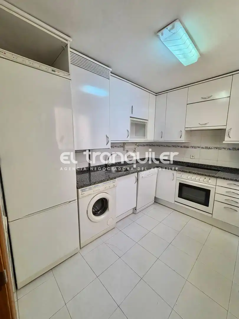 Kitchen of Flat for rent in Madrid  with Air Conditioner, Parquet flooring and Furnished
