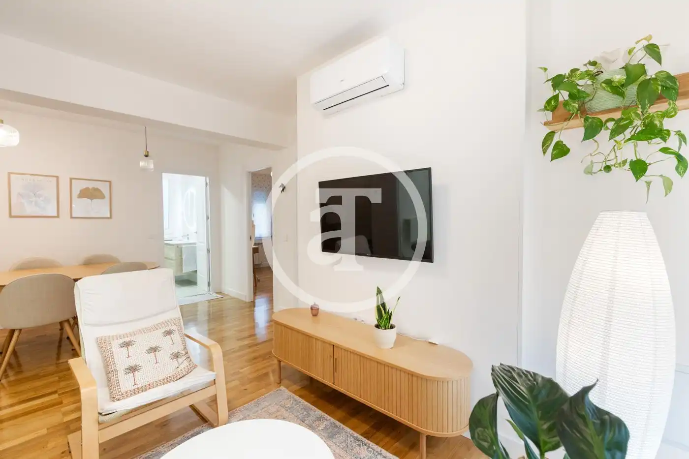 Wohnzimmer von Wohnung zur Miete in Madrid mit Klimaanlage, Heizung und Möbliert