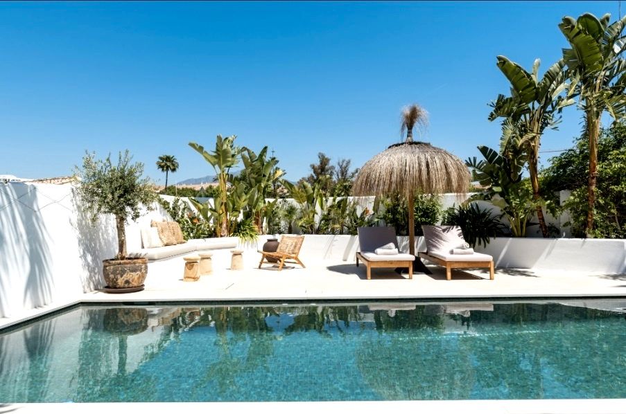 Swimming pool of Houses for rent in Marbella  with Air Conditioner, Heating and Private garden