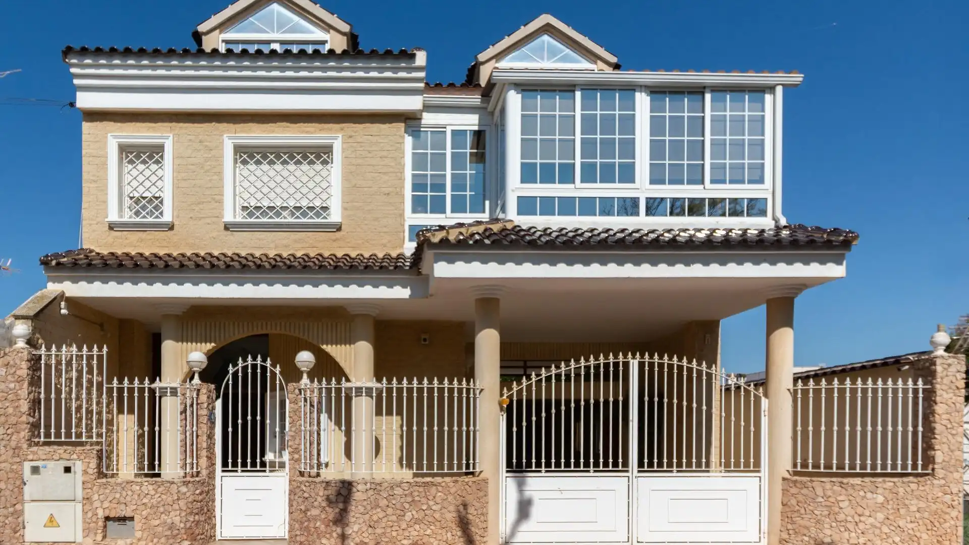 Exterior view of Houses for sale in Fuente Álamo de Murcia  with Air Conditioner, Parquet flooring and Terrace