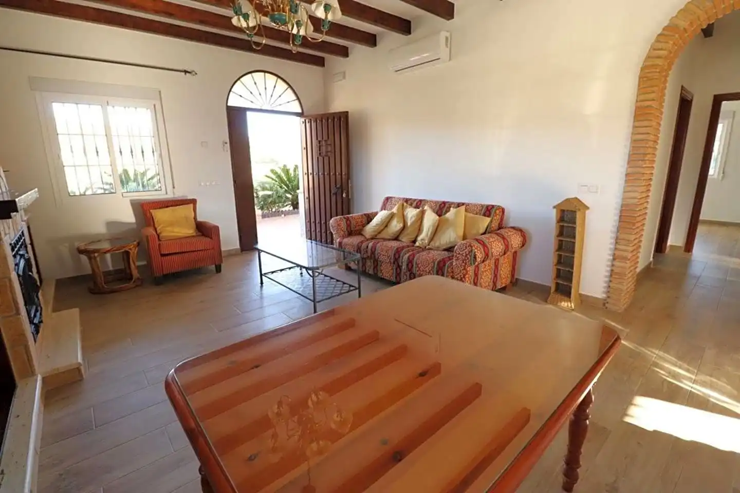 Sala de estar de Casa o chalet de alquiler en Mijas con Aire acondicionado, Jardín privado y Terraza