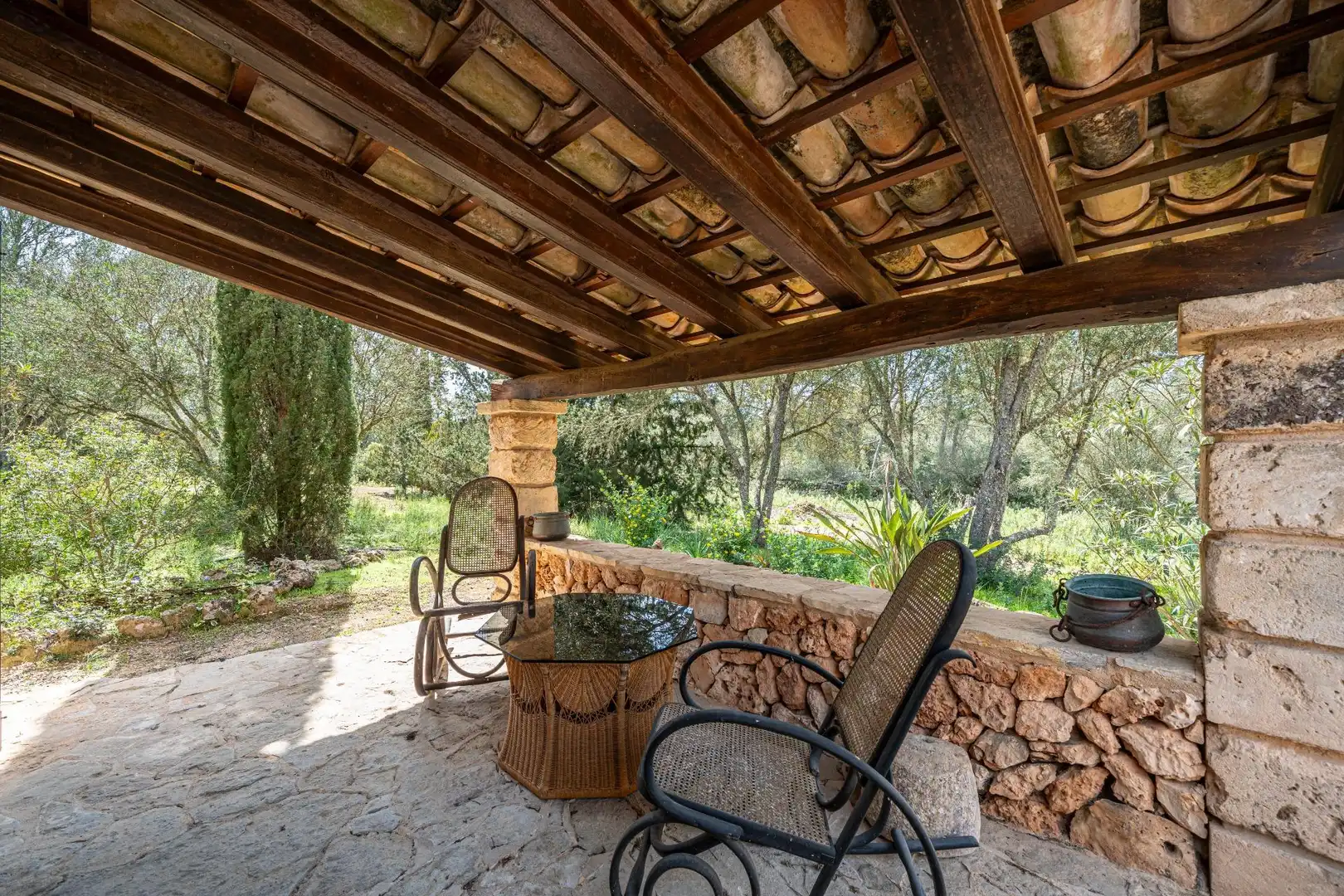 Terraza de Finca rústica en venta en Algaida con Aire acondicionado, Calefacción y Jardín privado