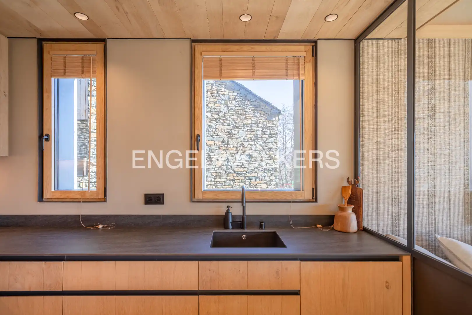 Kitchen of Houses for sale in Ger  with Heating, Private garden and Parquet flooring