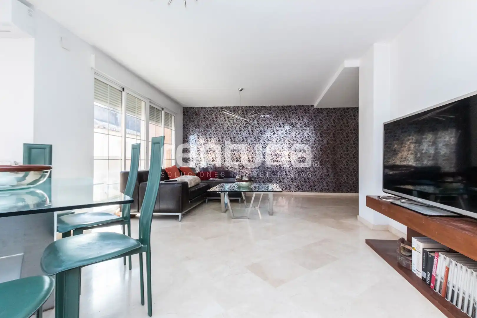 Sala de estar de Dúplex en venta en La Font de la Figuera con Aire acondicionado, Terraza y Horno