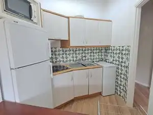 Cuina de Apartament de lloguer en Las Palmas de Gran Canaria amb Parquet, Moblat i Rentadora