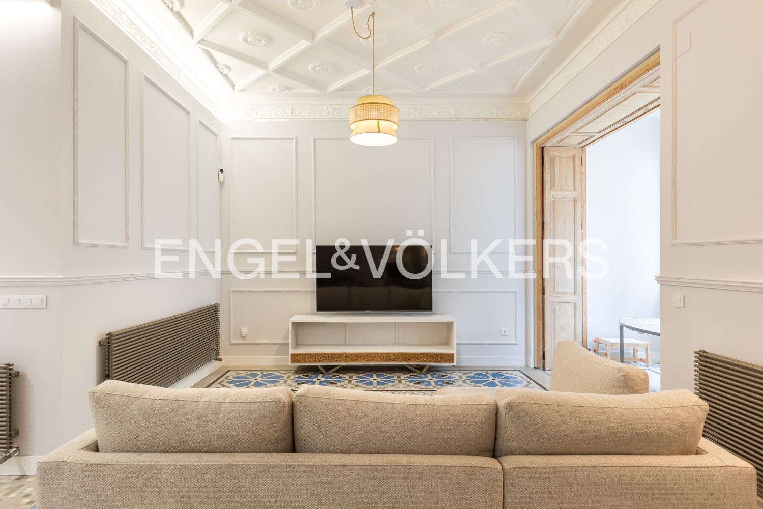 Living room of Apartment to rent in  Valencia Capital  with Air Conditioner, Heating and Furnished