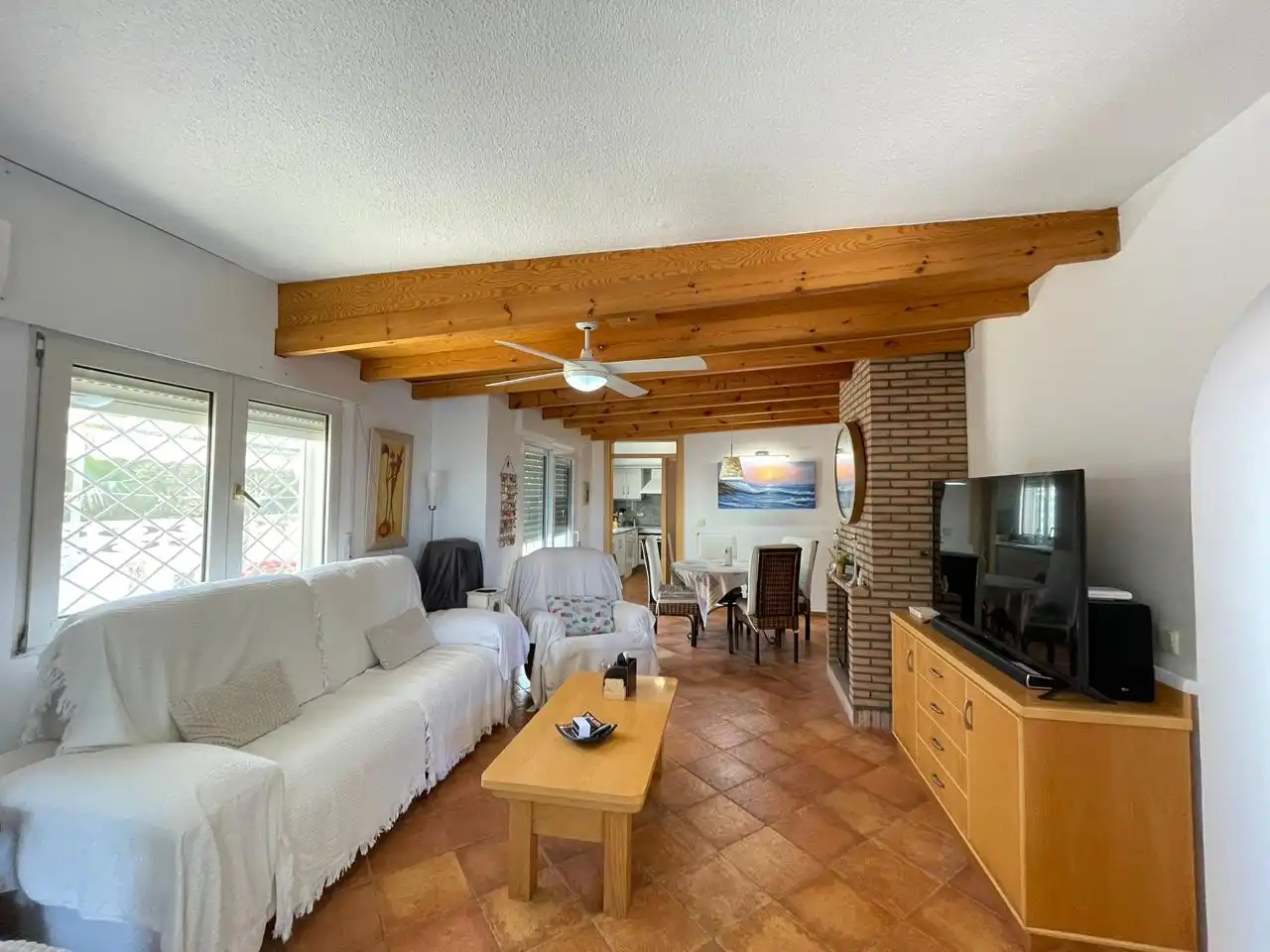 Living room of Houses for sale in La Manga del Mar Menor  with Air Conditioner, Heating and Private garden