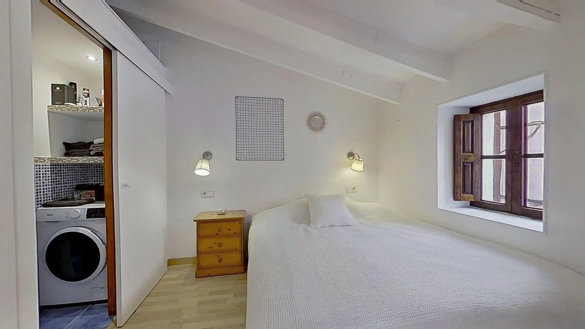 Schlafzimmer von Wohnung zum Verkauf in  Palma de Mallorca mit Klimaanlage, Möbliert und Balkon