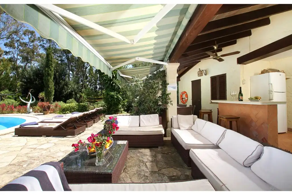 Terraza de Finca rústica en venta en Pollença con Aire acondicionado, Calefacción y Jardín privado
