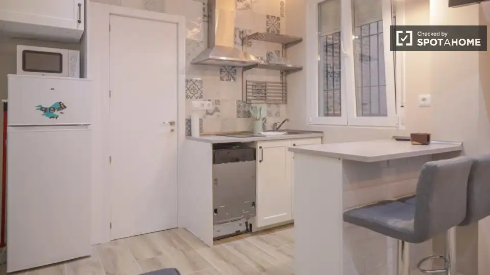 Kitchen of Flat for rent in Madrid  with Air Conditioner, Heating and Furnished