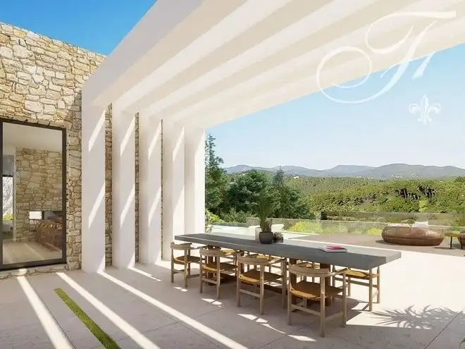 Terrassa de Casa o xalet en venda en Santa Eulària des Riu amb Aire condicionat, Jardí privat i Terrassa
