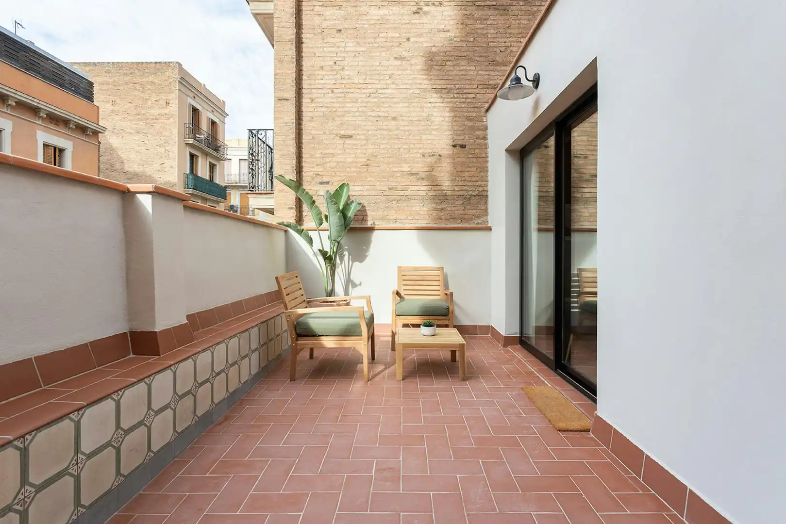 Terrasse von Wohnung zur Miete in Barcelona mit Klimaanlage, Heizung und Privatgarten