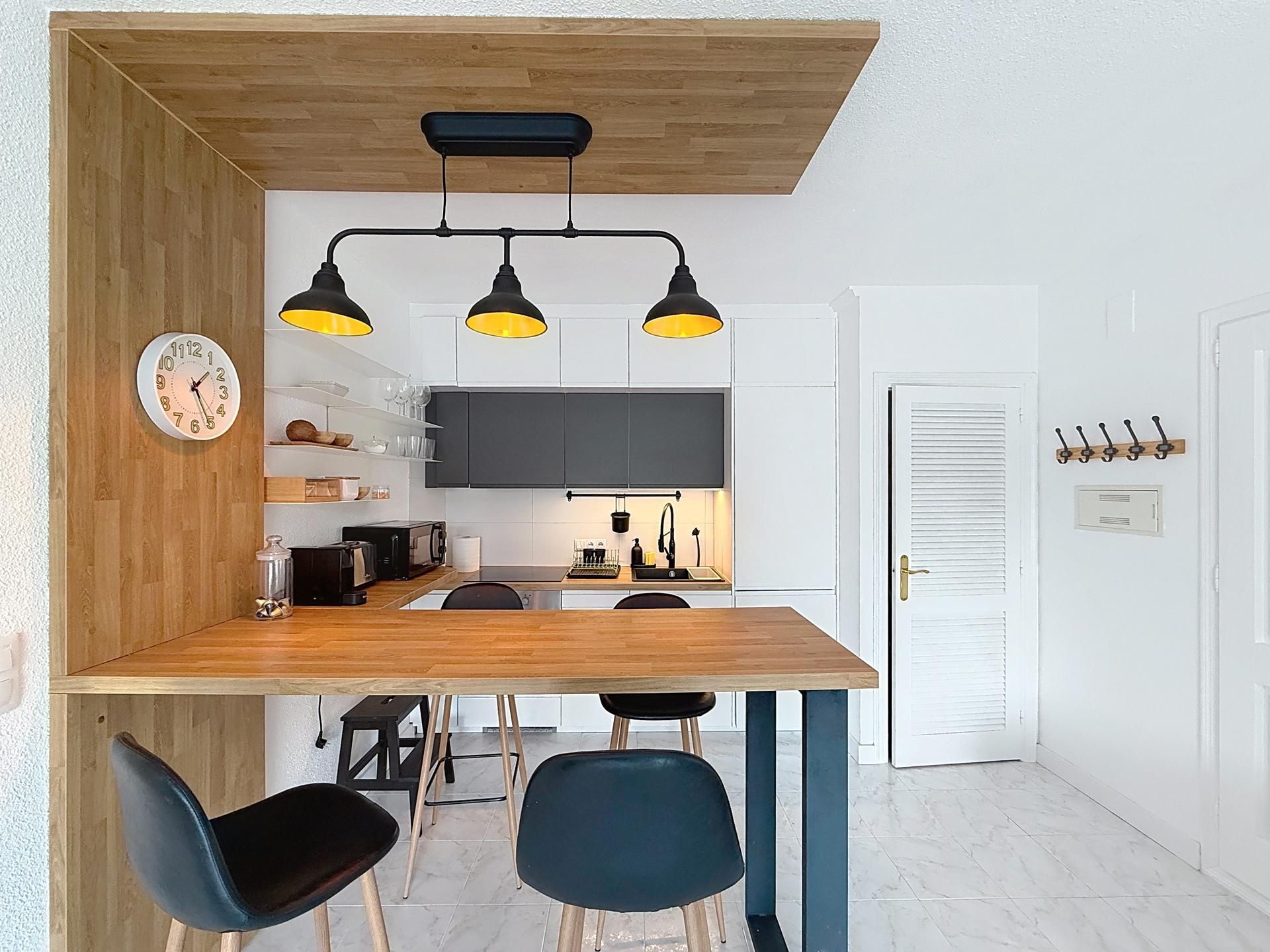 Kitchen of Apartment for sale in Benitachell / El Poble Nou de Benitatxell  with Air Conditioner, Heating and Private garden