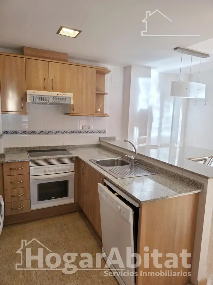 Kitchen of Flat for sale in Canet d'En Berenguer  with Air Conditioner, Terrace and Storage room