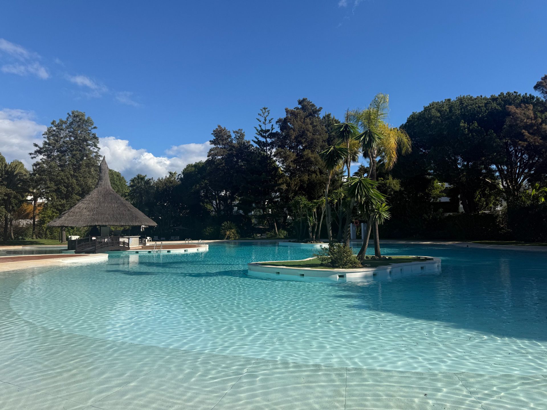 Swimming pool of Planta baja for sale in Estepona  with Air Conditioner, Private garden and Terrace