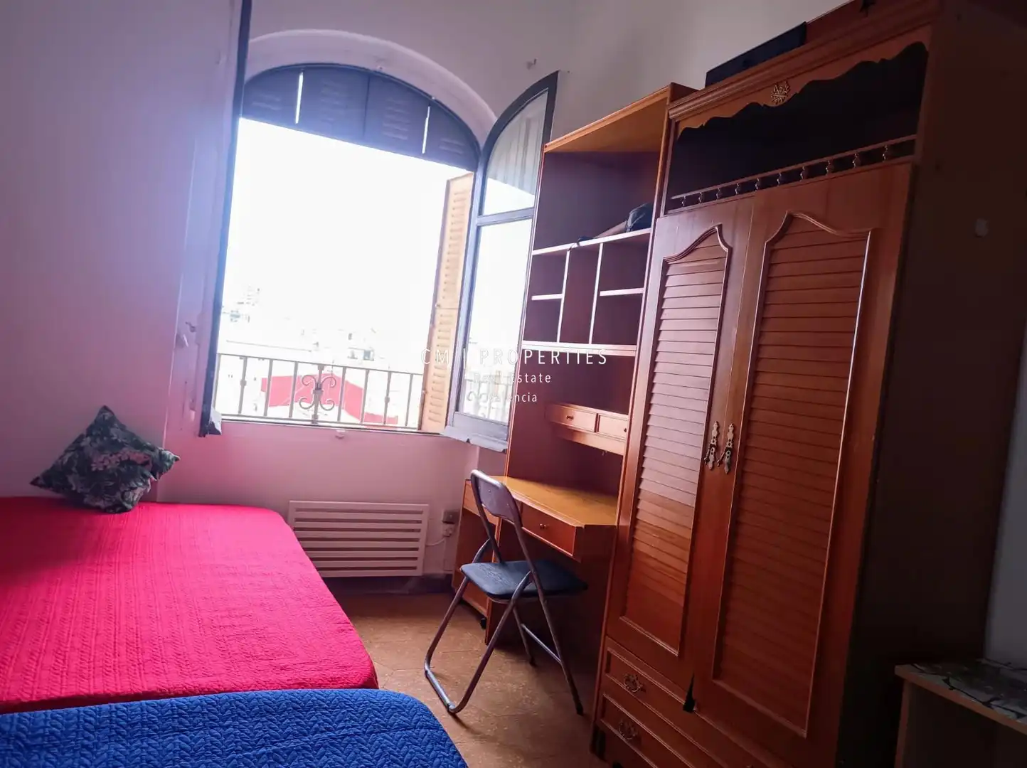 Bedroom of Flat for rent in Valencia  with Air Conditioner, Heating and Terrace
