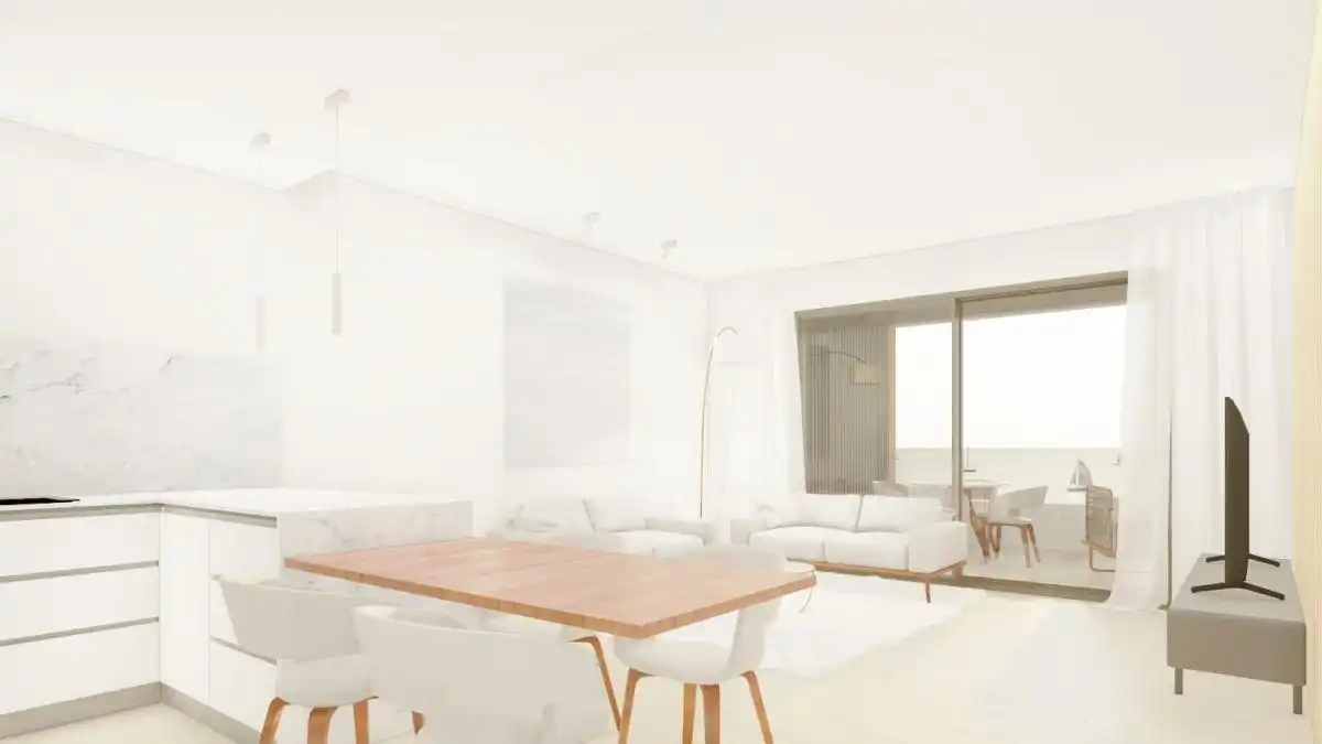 Living room of Attic for sale in Villajoyosa / La Vila Joiosa  with Air Conditioner, Private garden and Terrace
