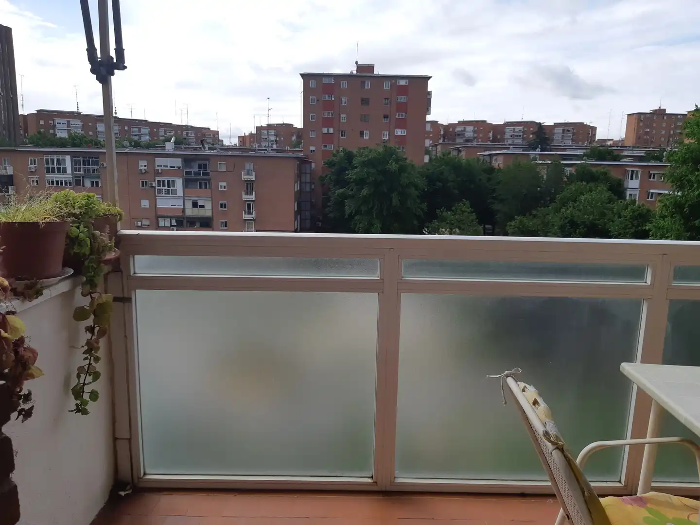 Balcony of Flat for rent in Madrid  with Air Conditioner, Parquet flooring and Terrace
