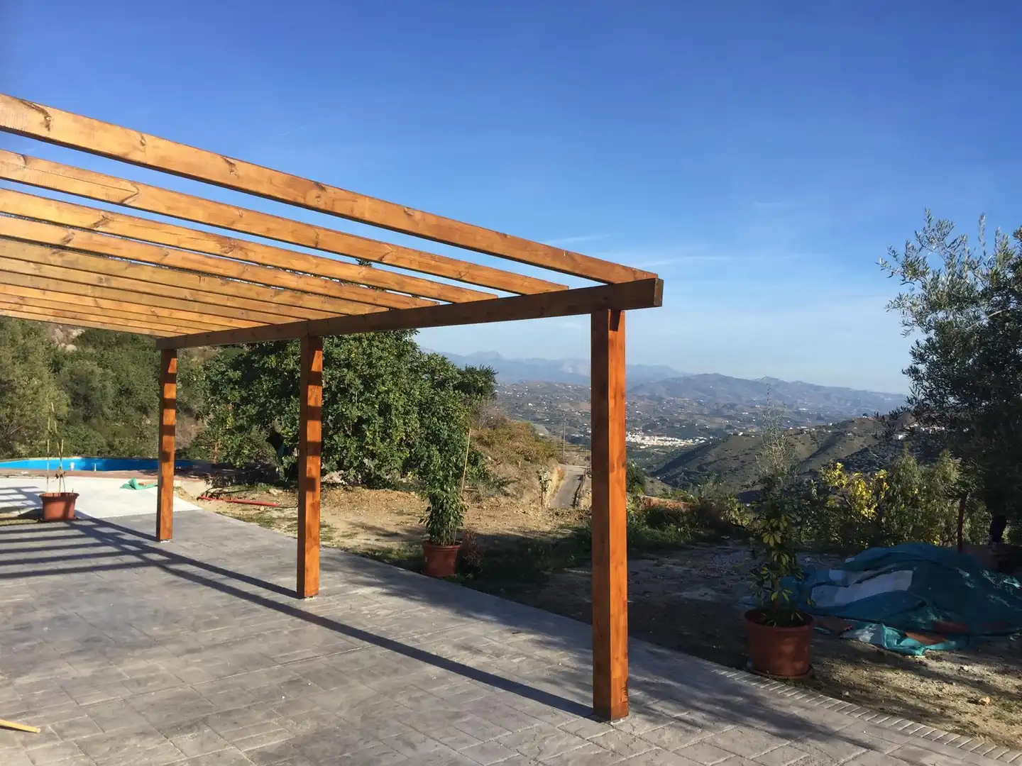 Terrace of Country homes for rent in Galera  with Private garden, Swimming Pool and Oven