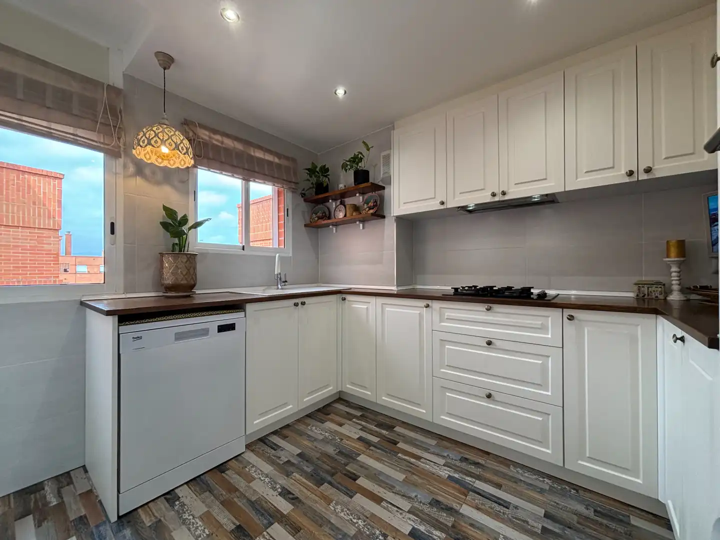 Kitchen of Flat for sale in Burriana / Borriana  with Air Conditioner, Storage room and Furnished