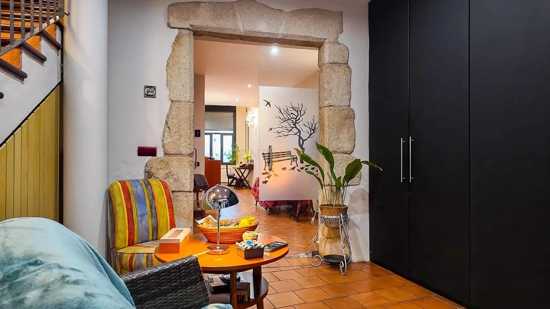 Living room of Single-family semi-detached for sale in Cáceres Capital  with Air Conditioner, Oven and Washing machine