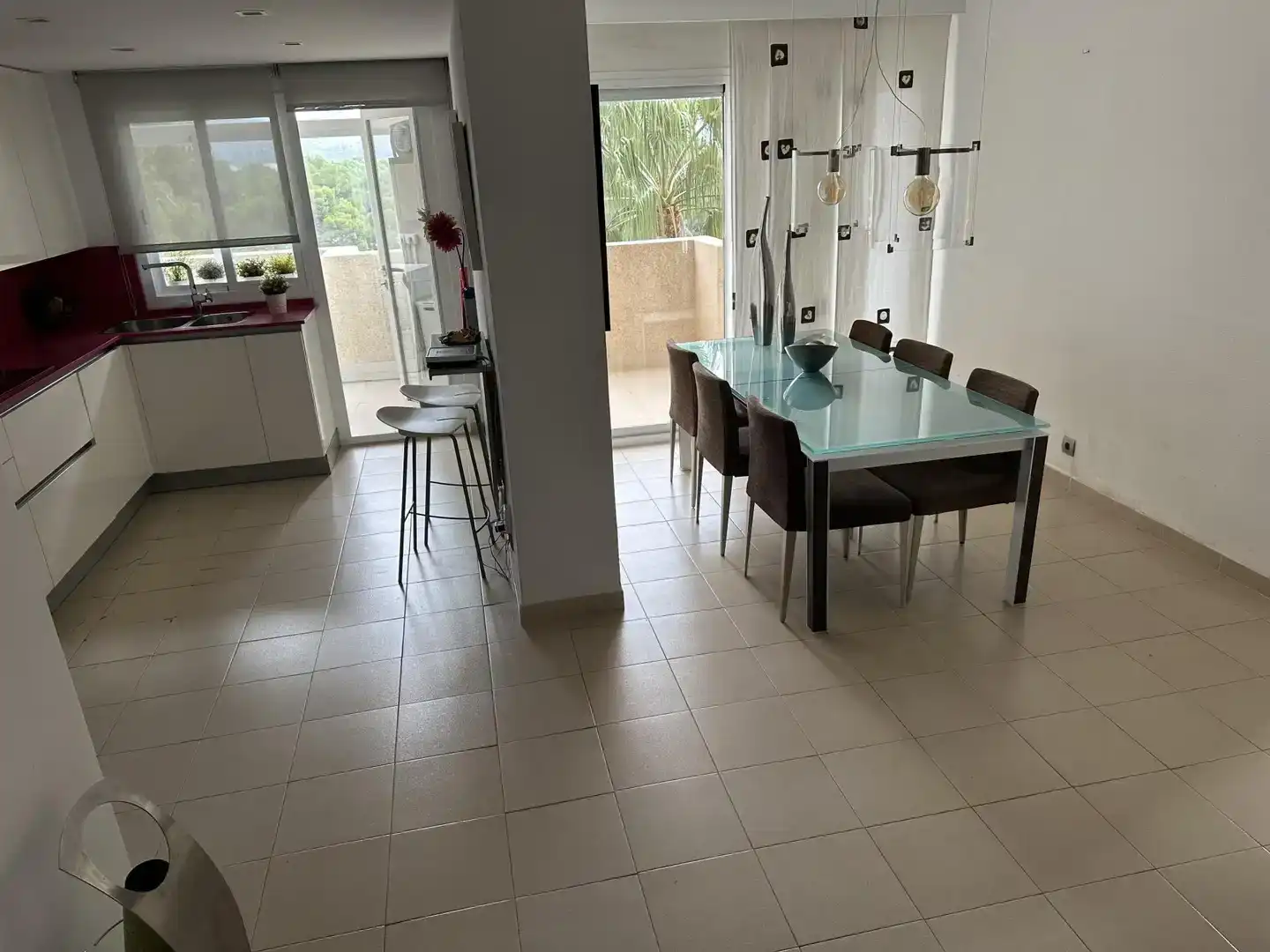Dining room of Flat for rent in Pollença  with Air Conditioner, Swimming Pool and Balcony